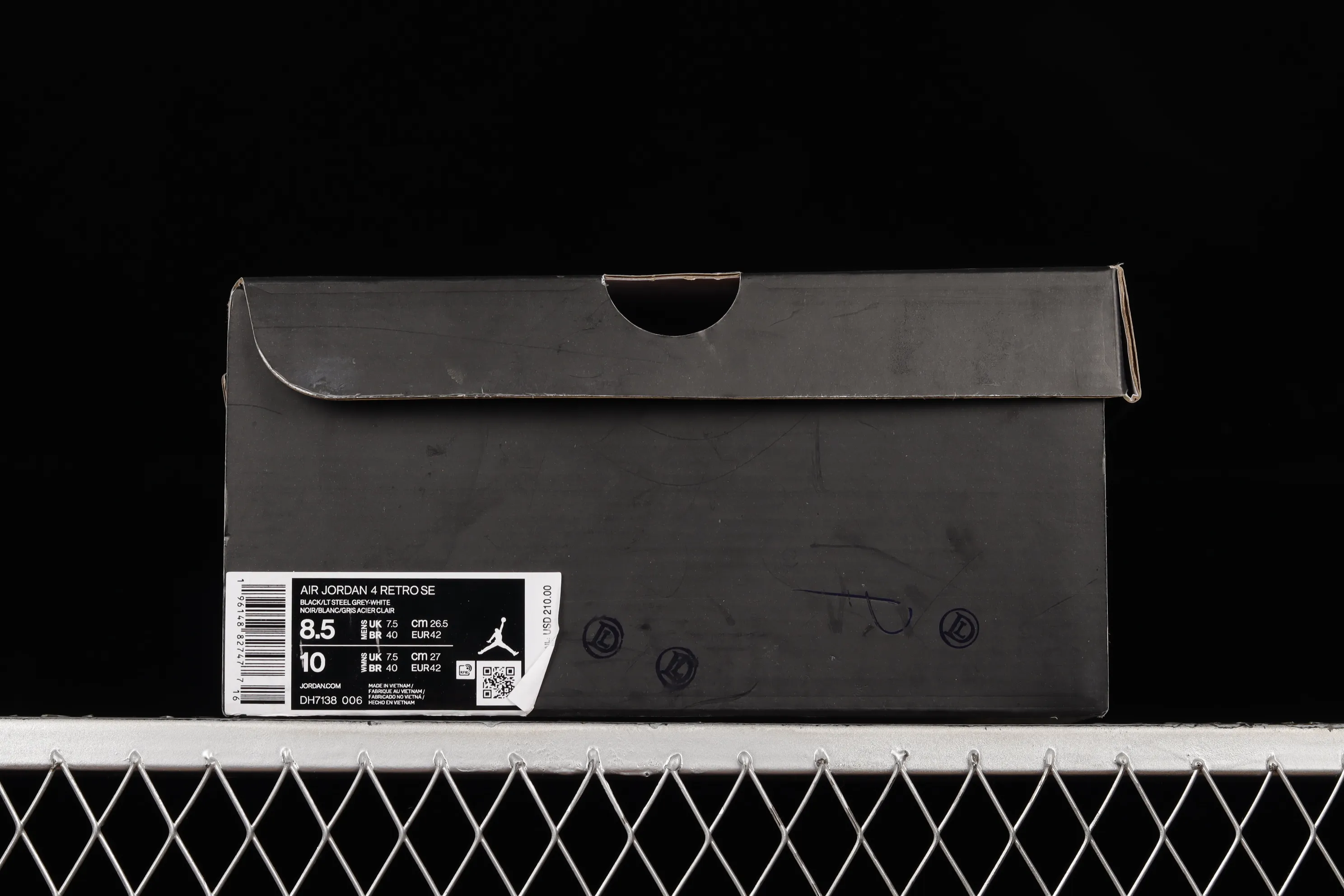 All categories Air Jordan Jordan series basketball shoes Air Jordan 4 Air Jordan 4 Retro "Olive Canvas" AJ4 Joe 4 black and gray denim DH7138-006